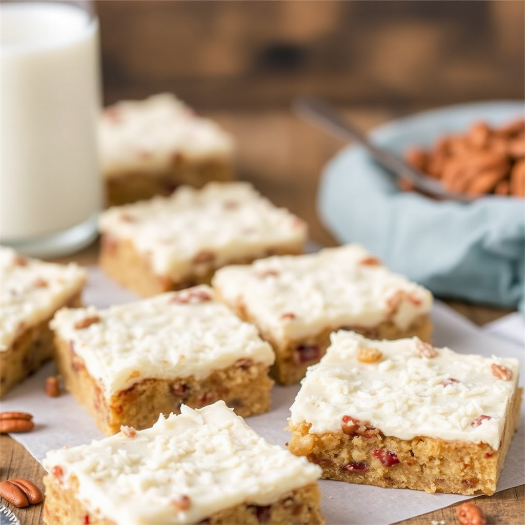 Coconut Pecan Cake Bars