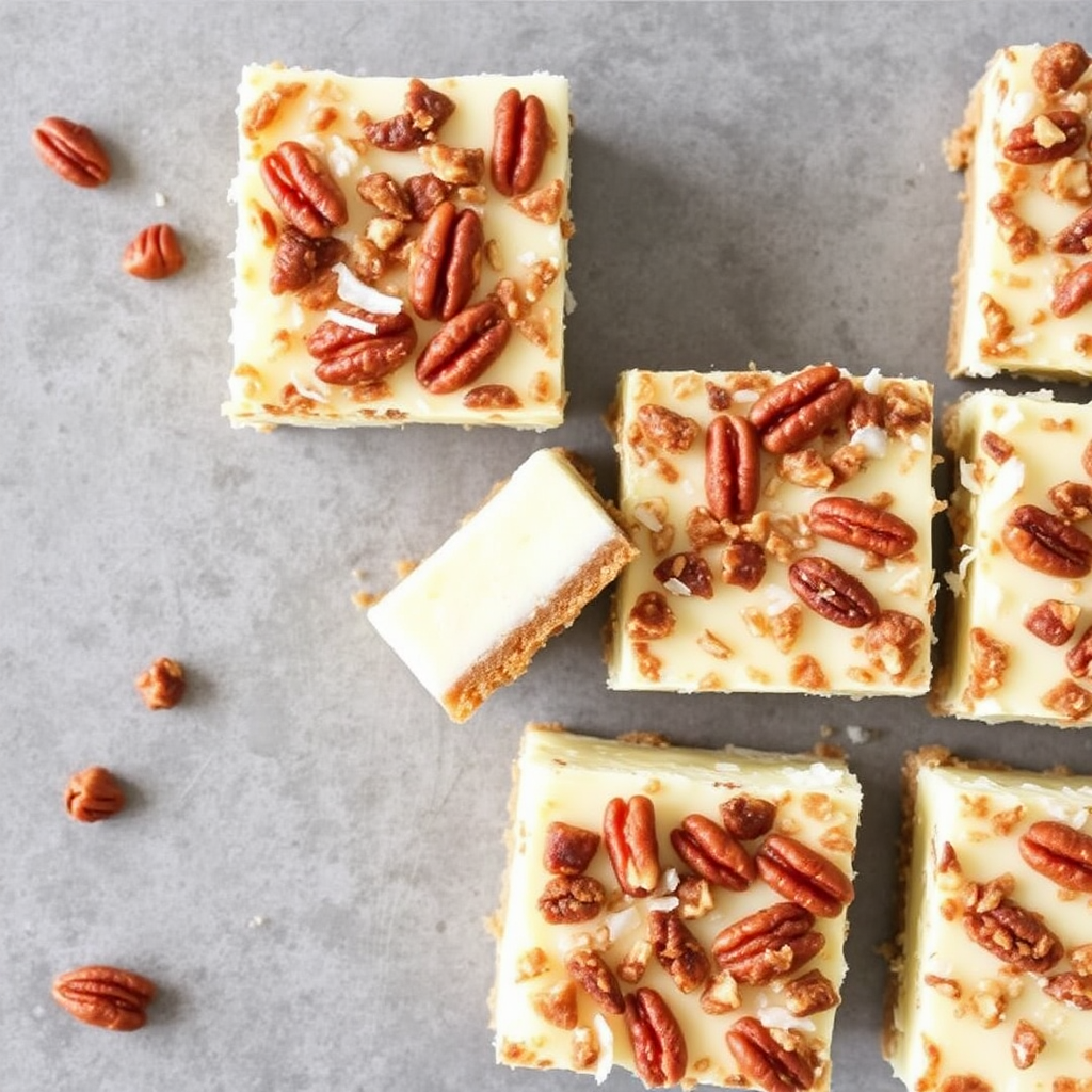 Coconut Pecan Cheesecake Bars