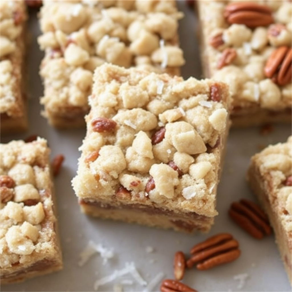 Coconut Pecan Crumble Bars