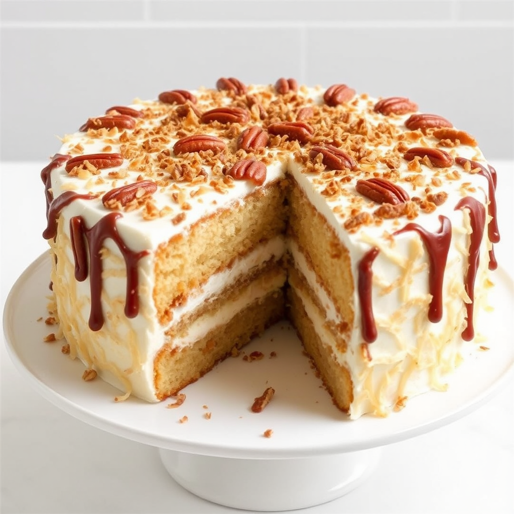 Coconut Pecan Tres Leches Cake