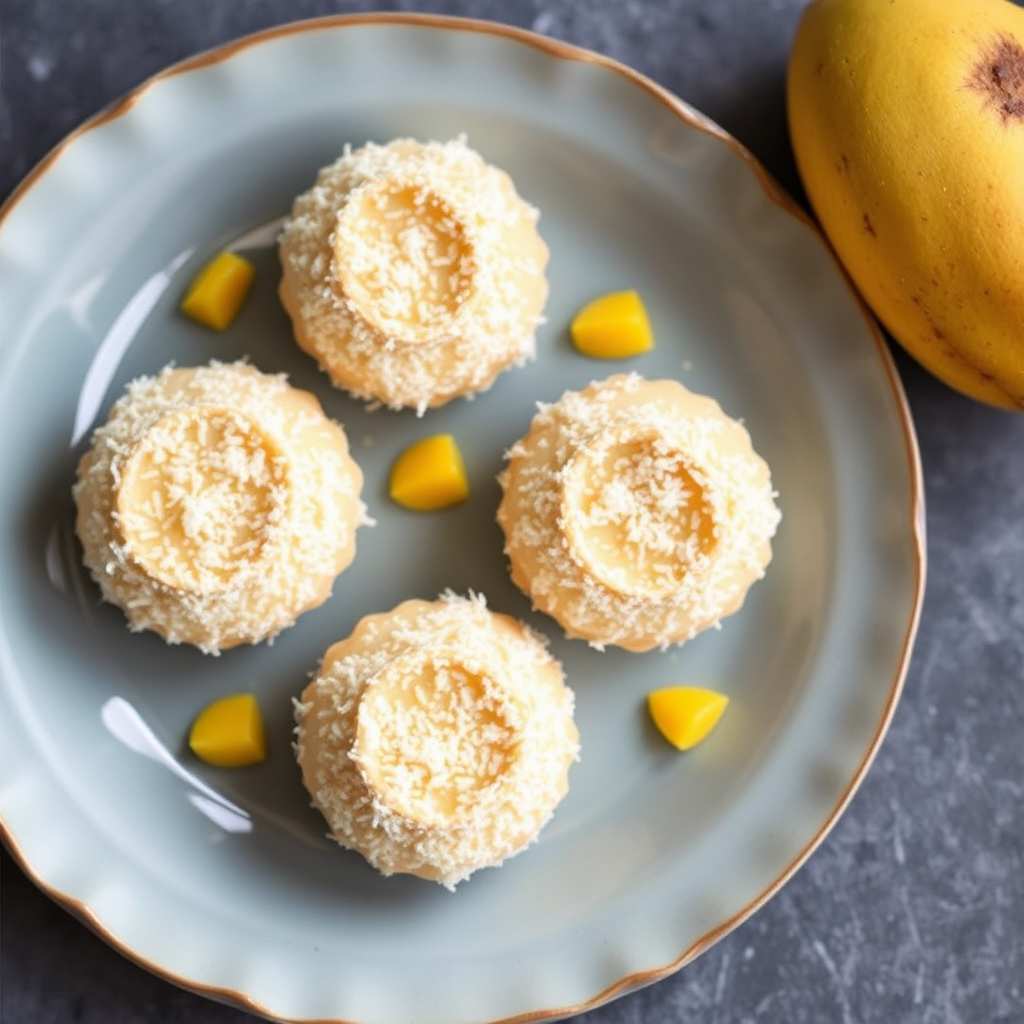 Coconut and Mango Cream Puffs