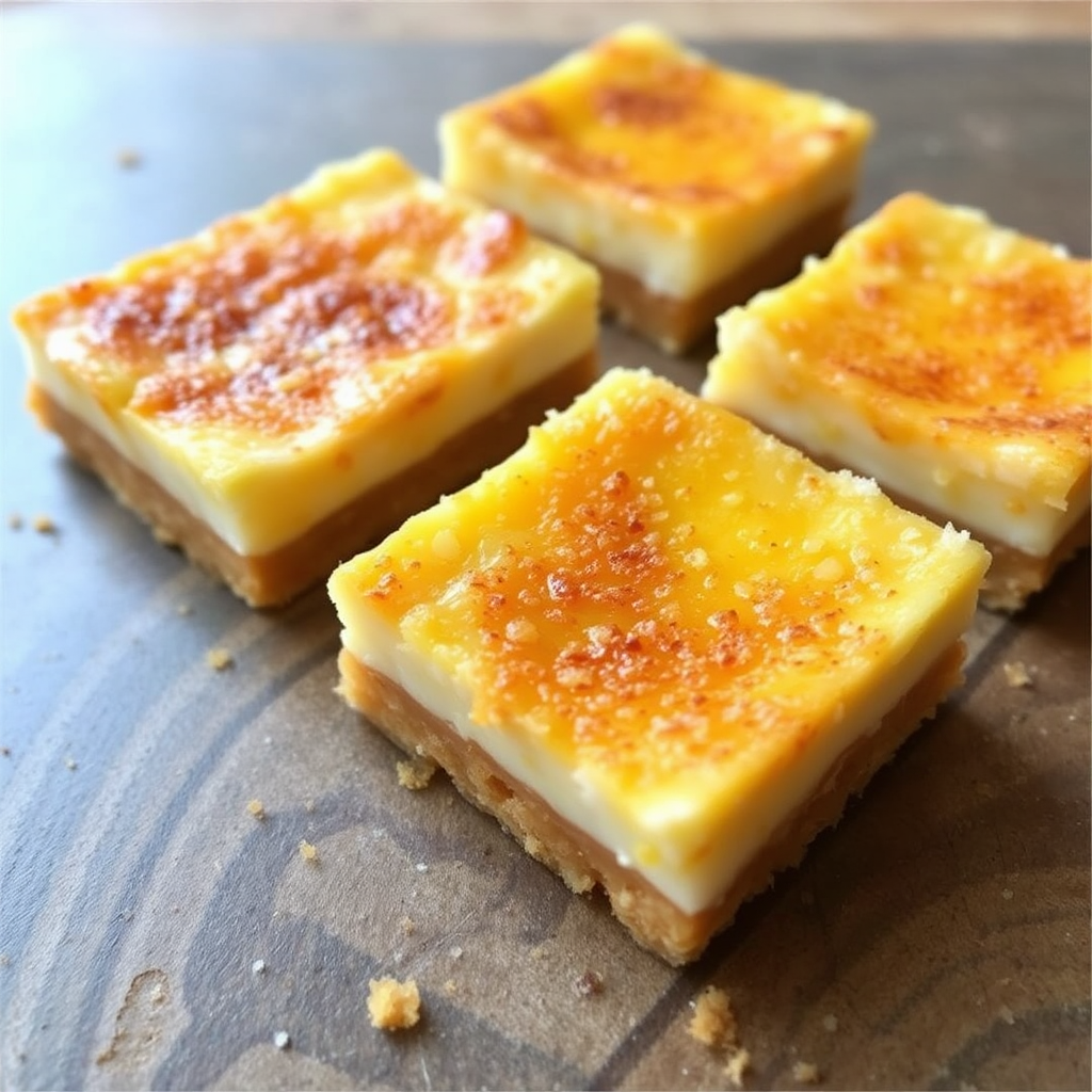 Coconut and Mango Crème Brûlée Bars