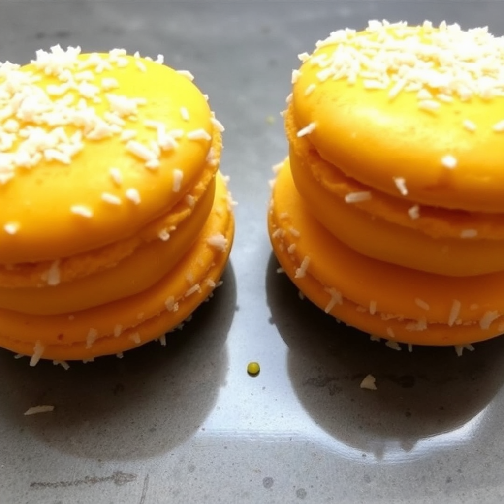 Coconut and Mango Macarons