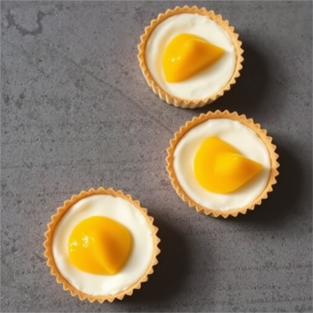 Coconut and Mango Mousse Tartlets