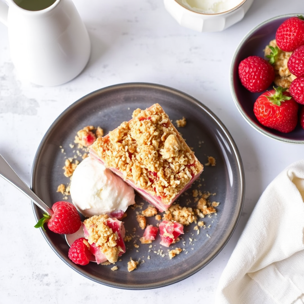 Coconut and Raspberry Mille-Feuille Crumble