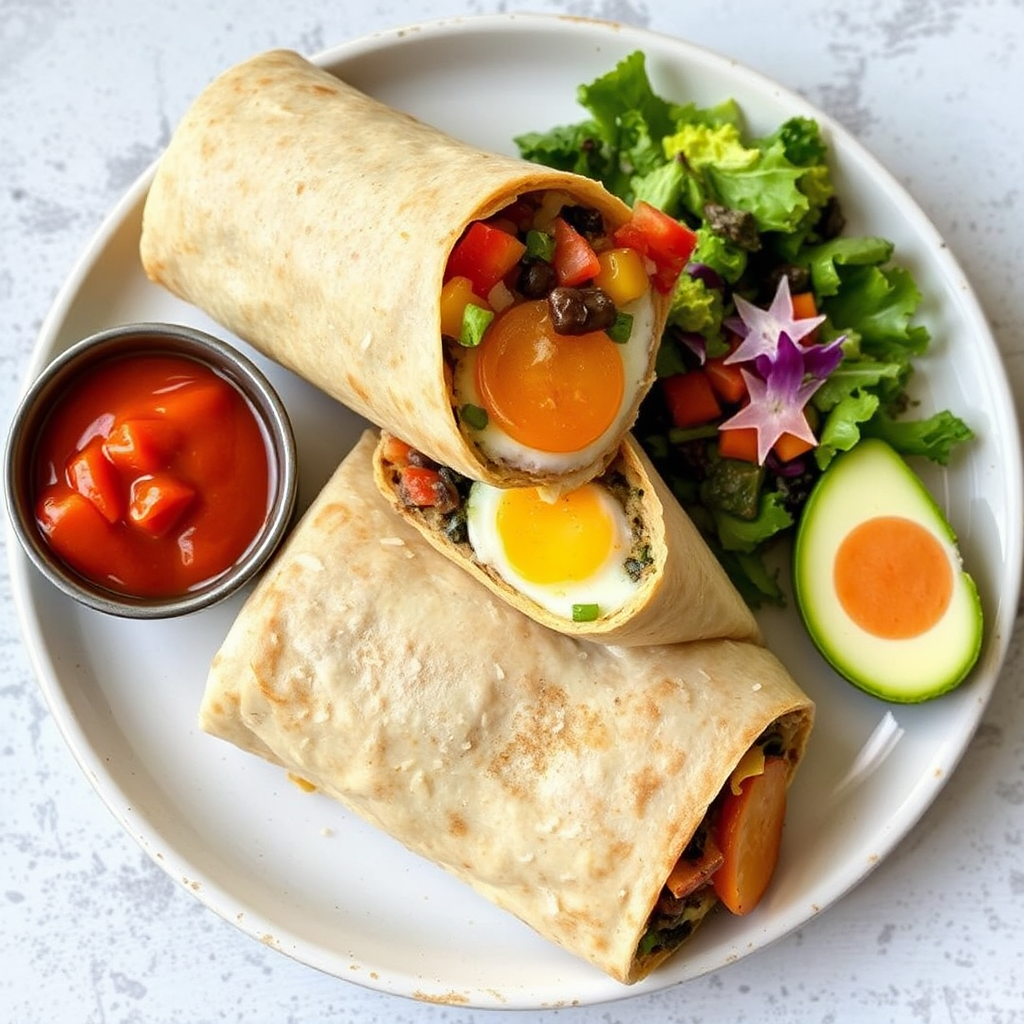 Korean-Style Breakfast Burrito Fiesta