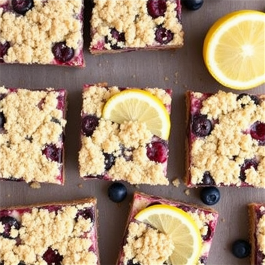 Lemon Blueberry Crumble Bars