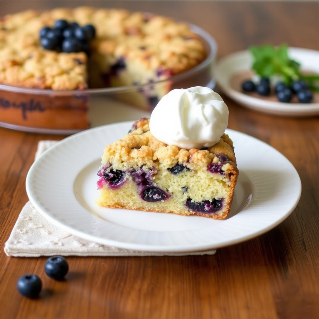 Lemon Blueberry Muffin Crumble Cake