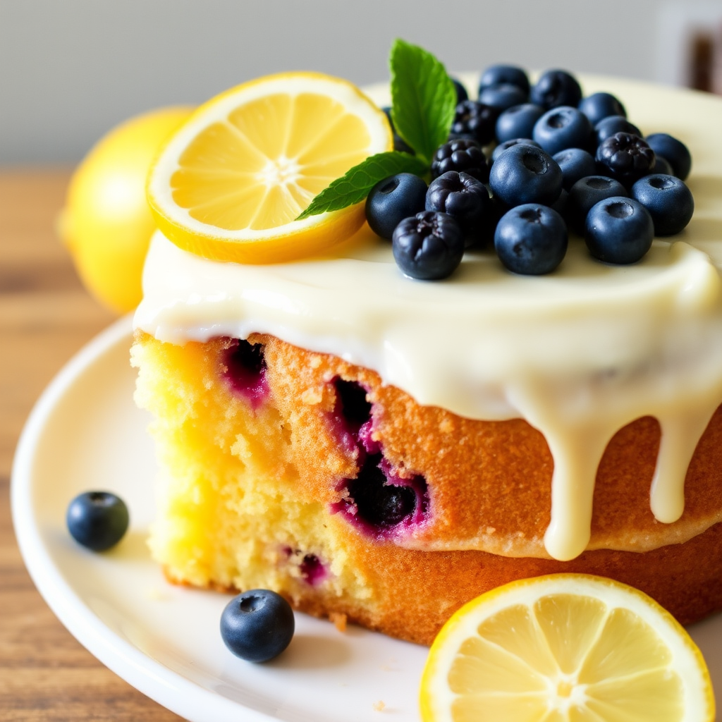 Lemon Blueberry Sunshine Cake