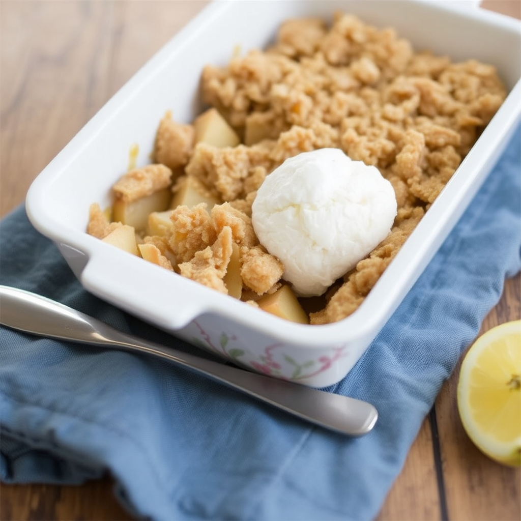 Lemon-Ginger Apple Crumble