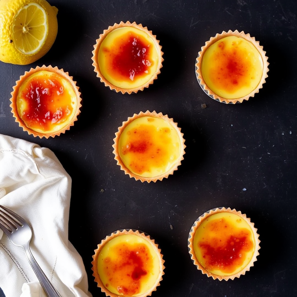 Lemon Ginger Crème Brûlée Tarts