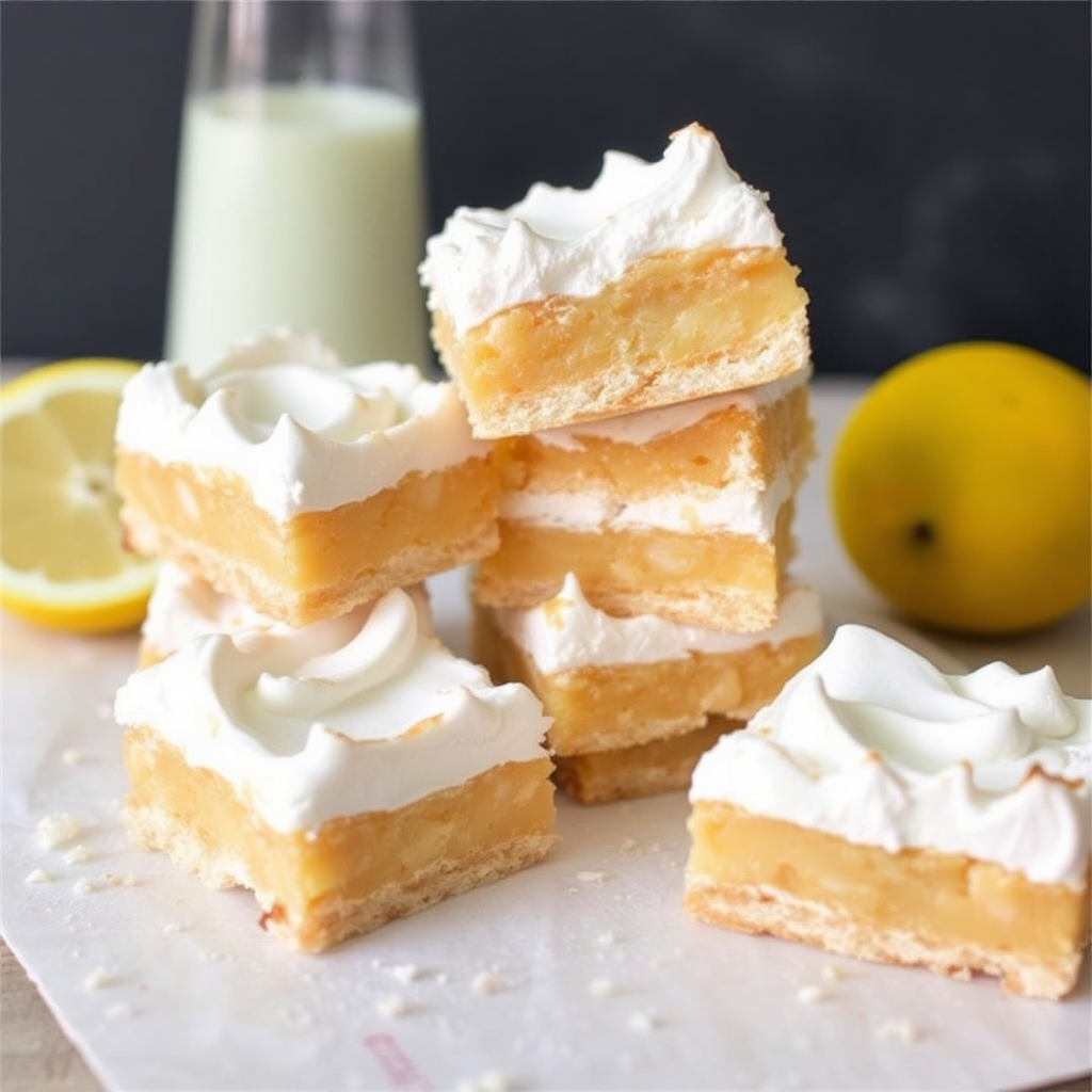 Lemon Ginger Meringue Pie Bars