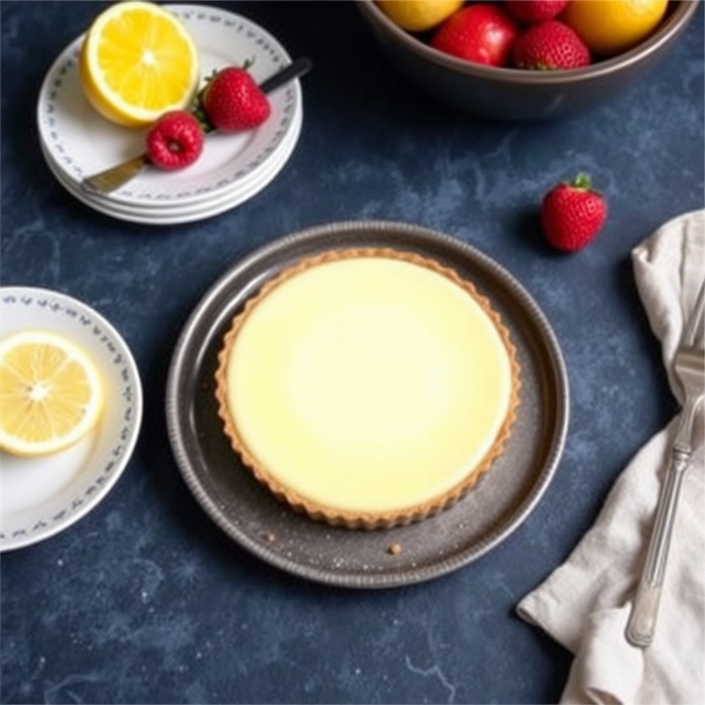 Lemon Ginger Panna Cotta Tart