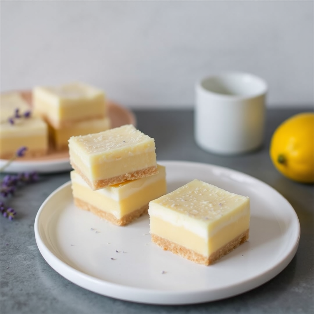 Lemon Lavender Panna Cotta Bars