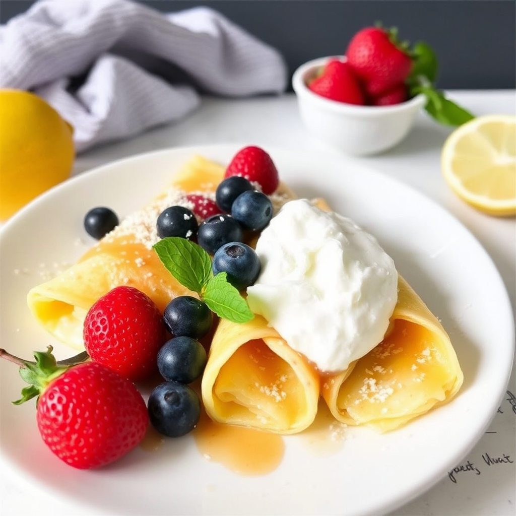 Lemon Ricotta Crepes