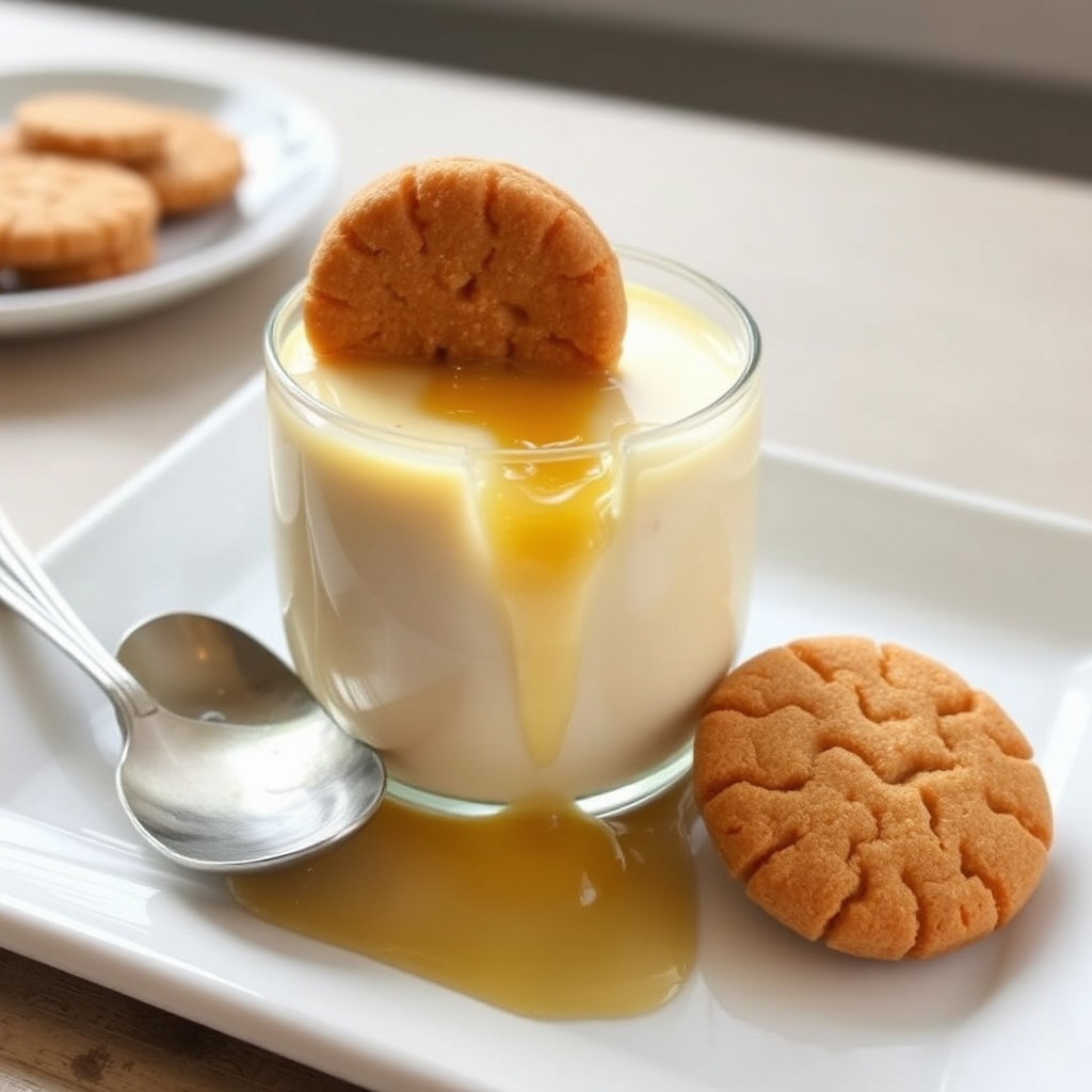 Lemon Ricotta Panna Cotta with Honeycomb Cookies