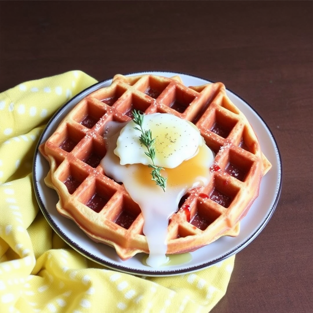 Lemon Ricotta Waffles with Honey and Thyme