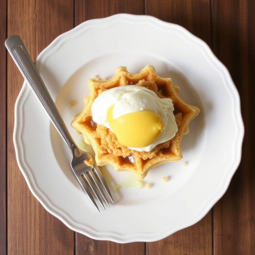 Lemon Ricotta Waffles with Honeycomb Crumble