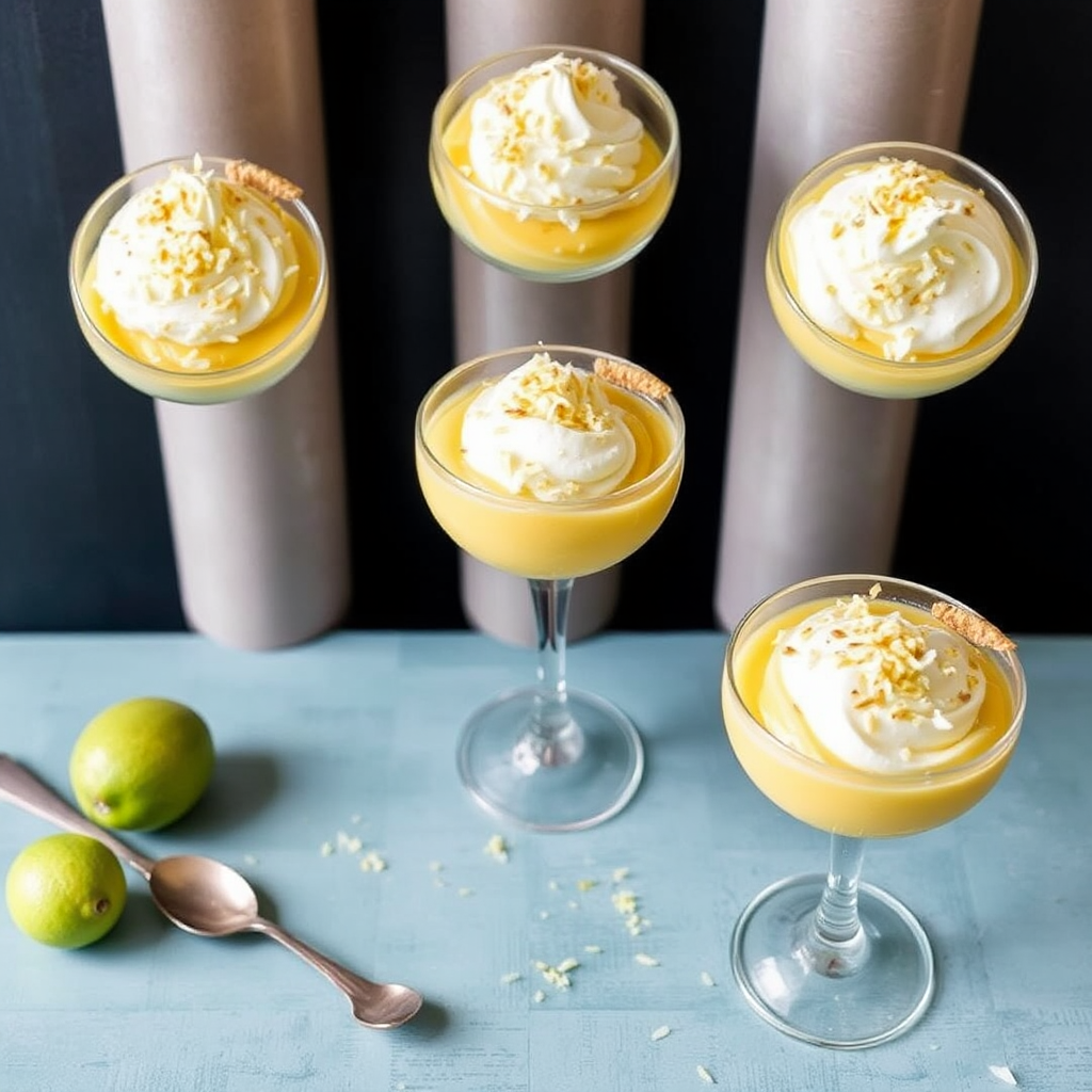 Mango Mousse with Toasted Coconut and Lime Zest