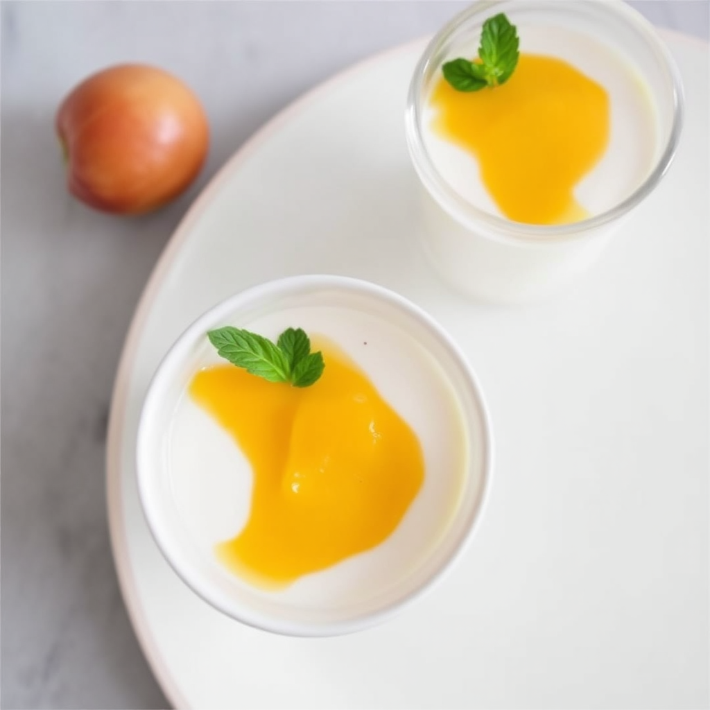 Mango and Coconut Cream Panna Cotta