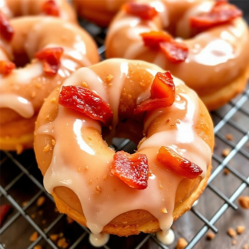 Maple Bacon Donuts with Brown Sugar Glaze