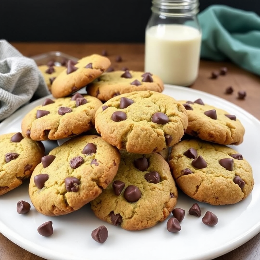 Matcha Chocolate Chip Cookies