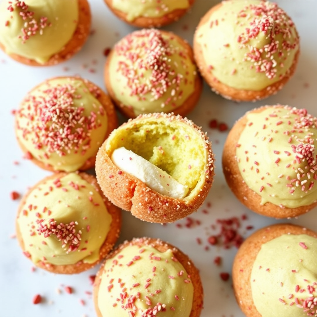 Matcha Coconut Cream Puffs