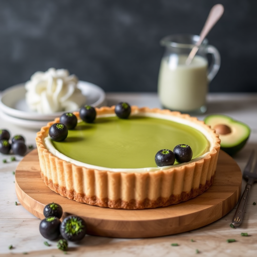 Matcha Cream Panna Cotta Tart