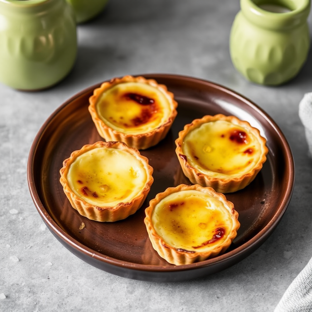 Matcha Crème Brûlée Tartlets