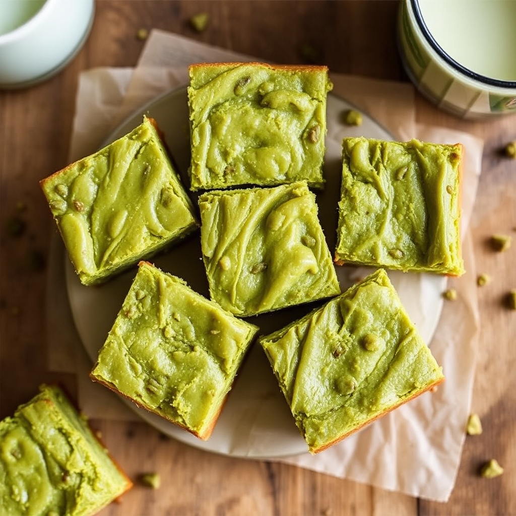 Matcha Green Tea Blondies