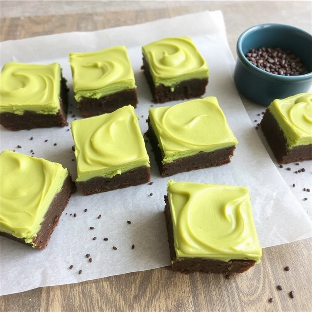 Matcha Green Tea Mousse Brownies