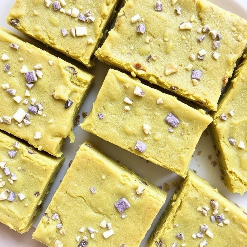 Matcha Lavender Blondies