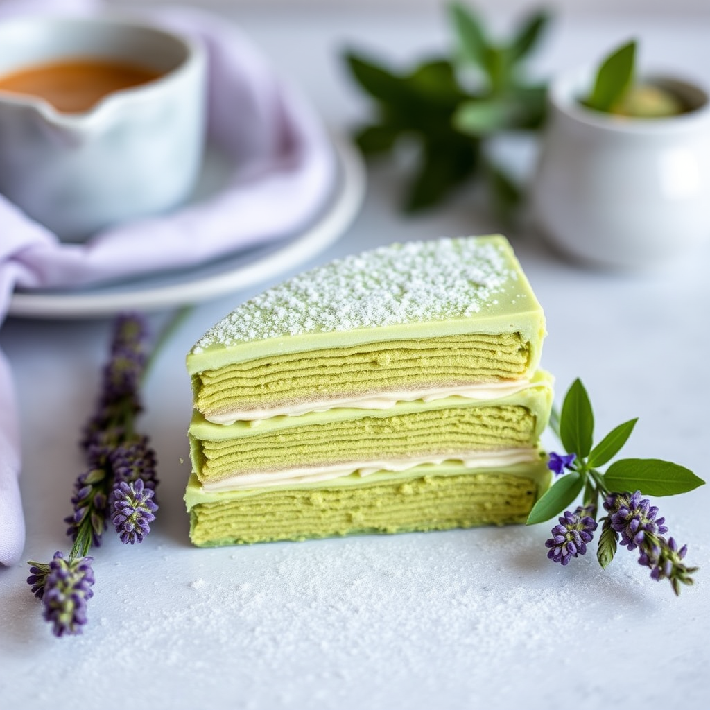 Matcha Lavender Mille-Feuille