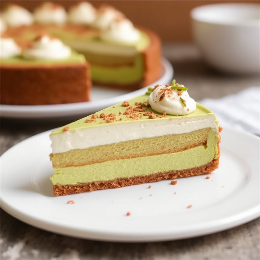 Matcha Mousse Tiramisu Tart