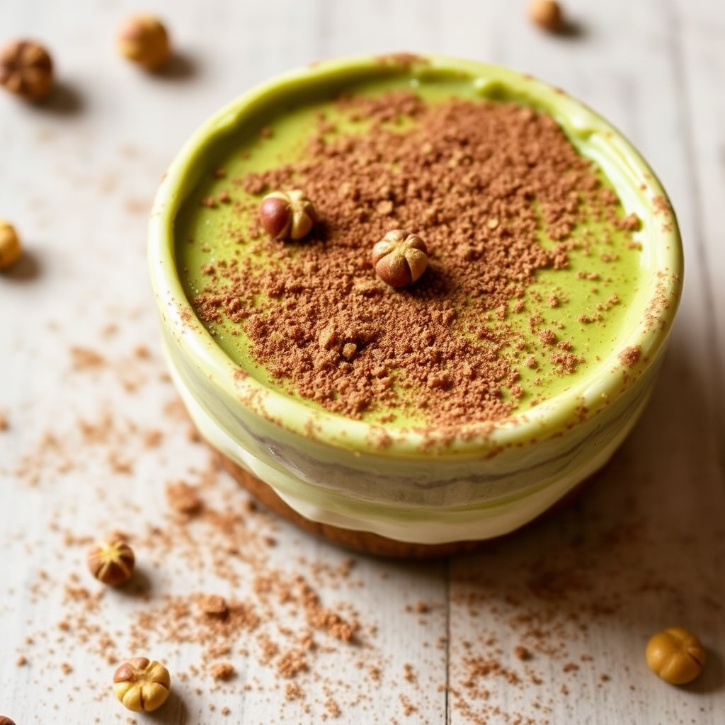 Matcha Pistachio Crème Brûlée Tiramisu