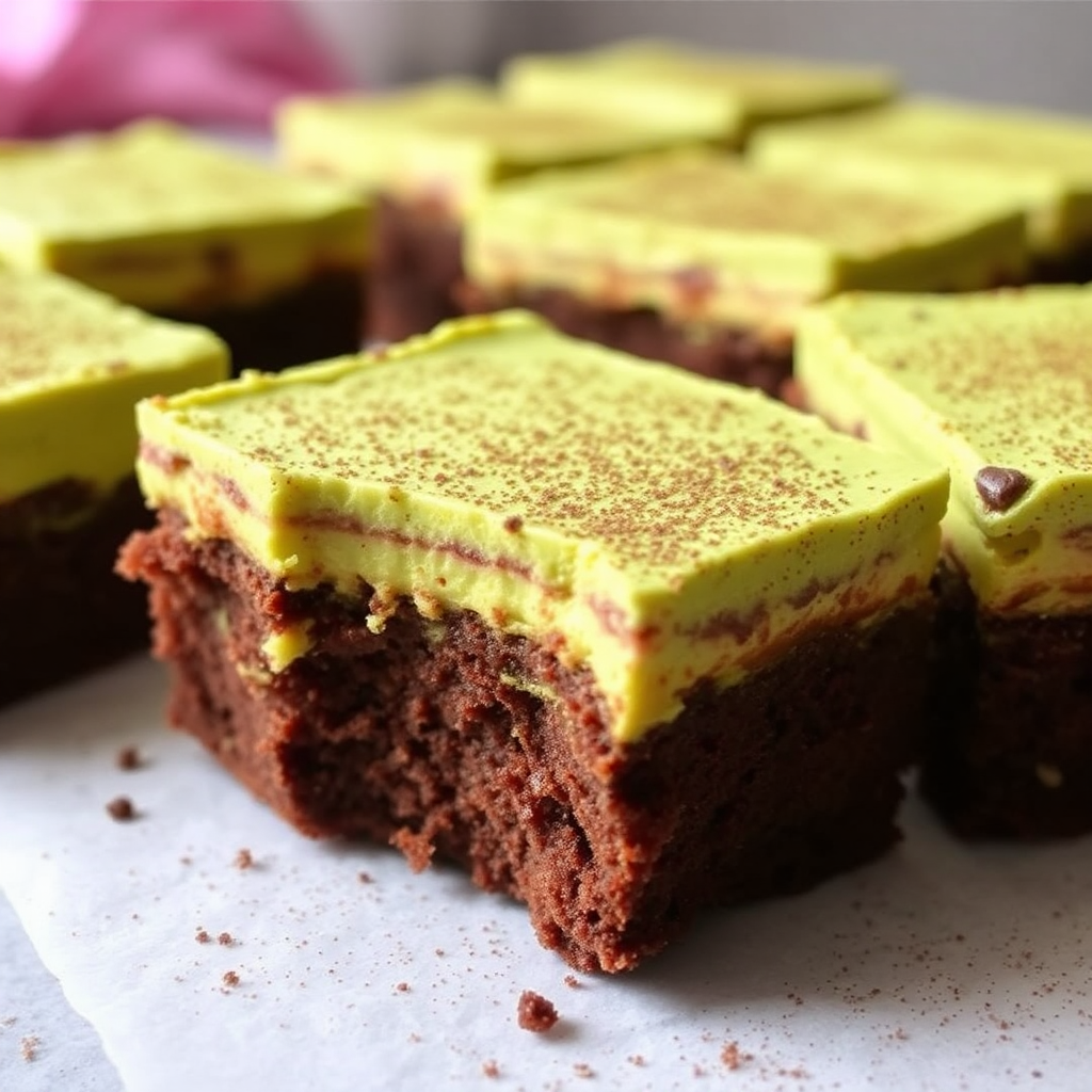 Matcha Tiramisu Brownies