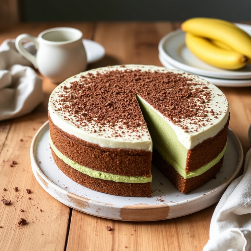 Matcha Tiramisu Mousse Cake