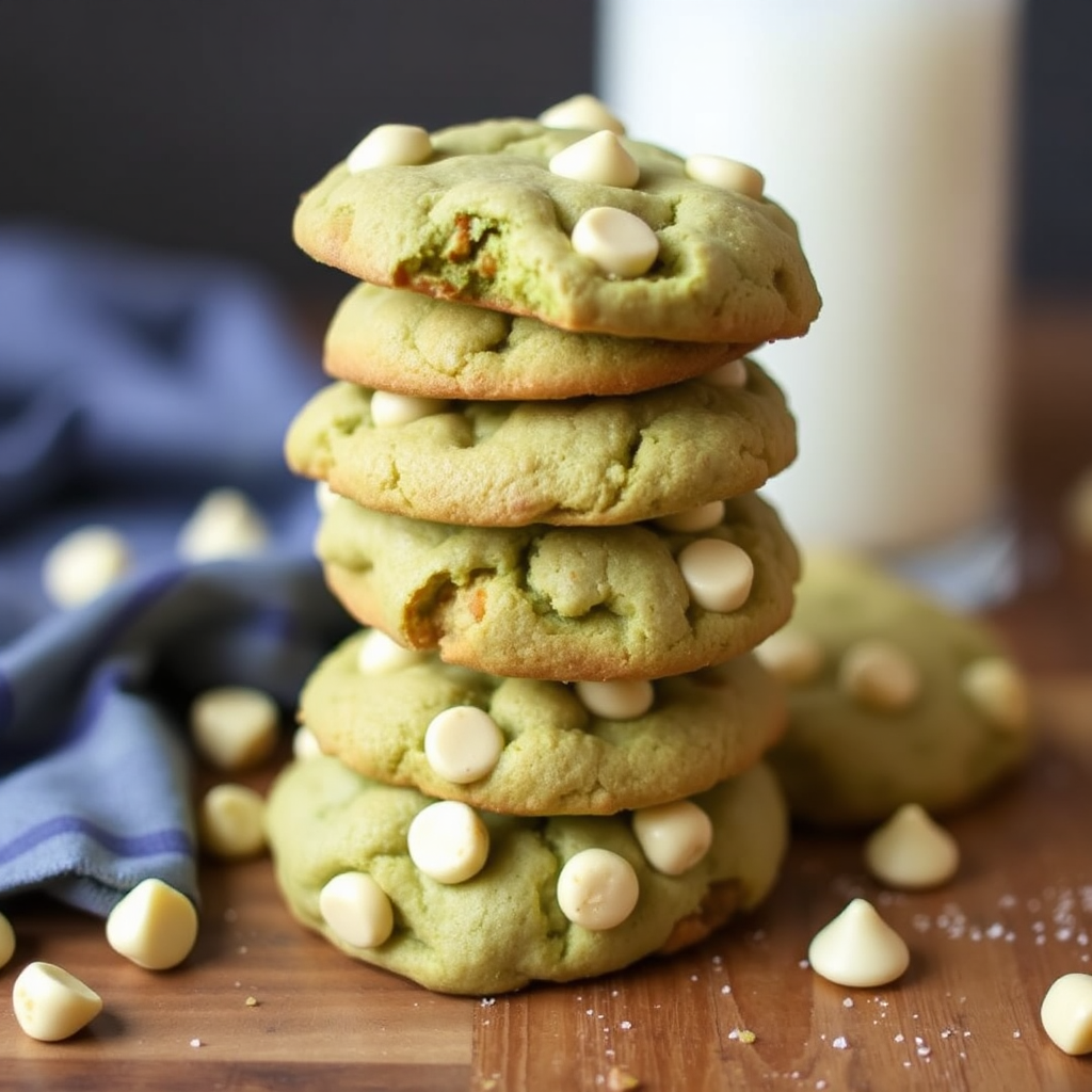 Matcha White Chocolate Chip Cookies