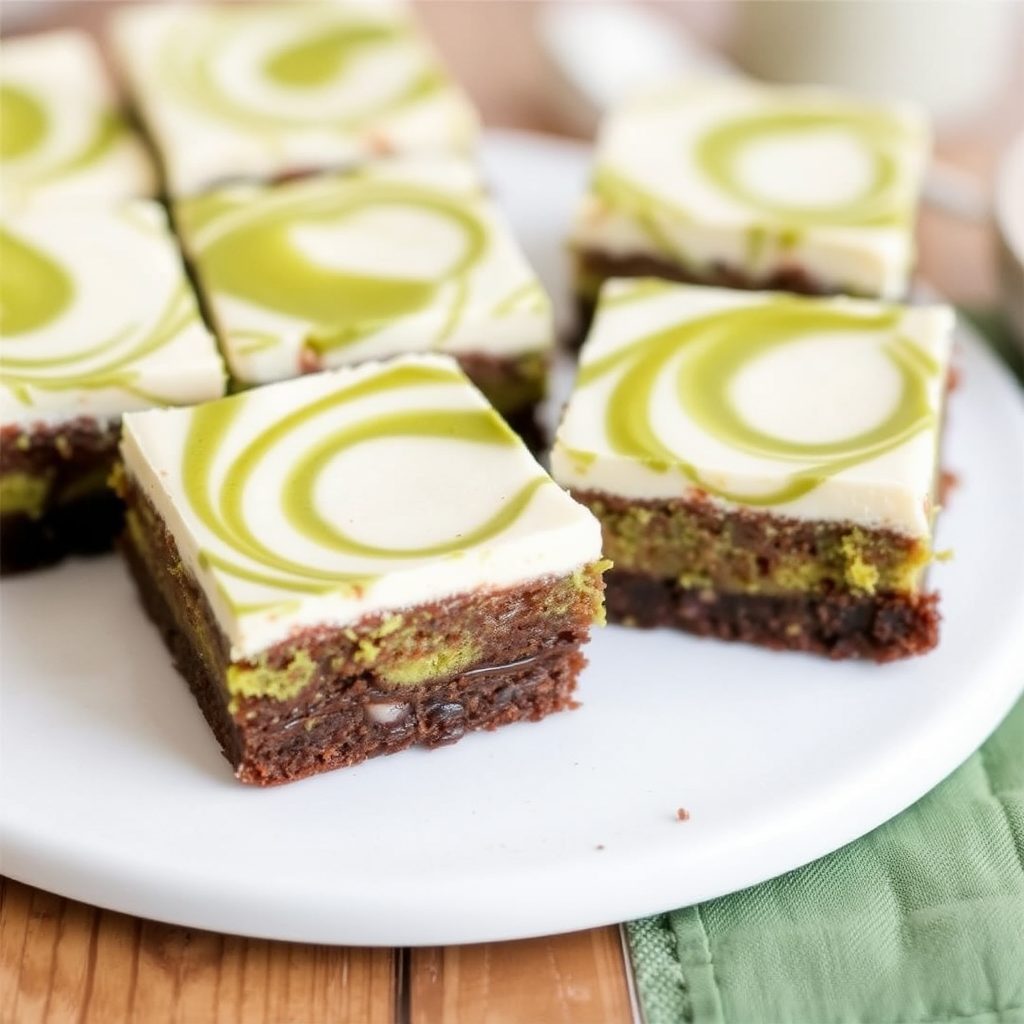 Matcha and White Chocolate Cheesecake Brownies