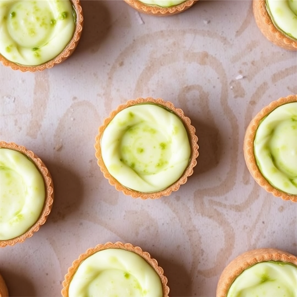 Matcha and White Chocolate Creme Brûlée Tarts