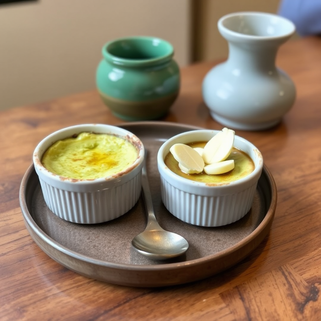 Matcha and White Chocolate Crème Brûlée