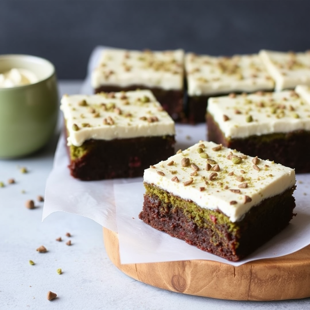 Matcha and White Chocolate Mousse Brownies