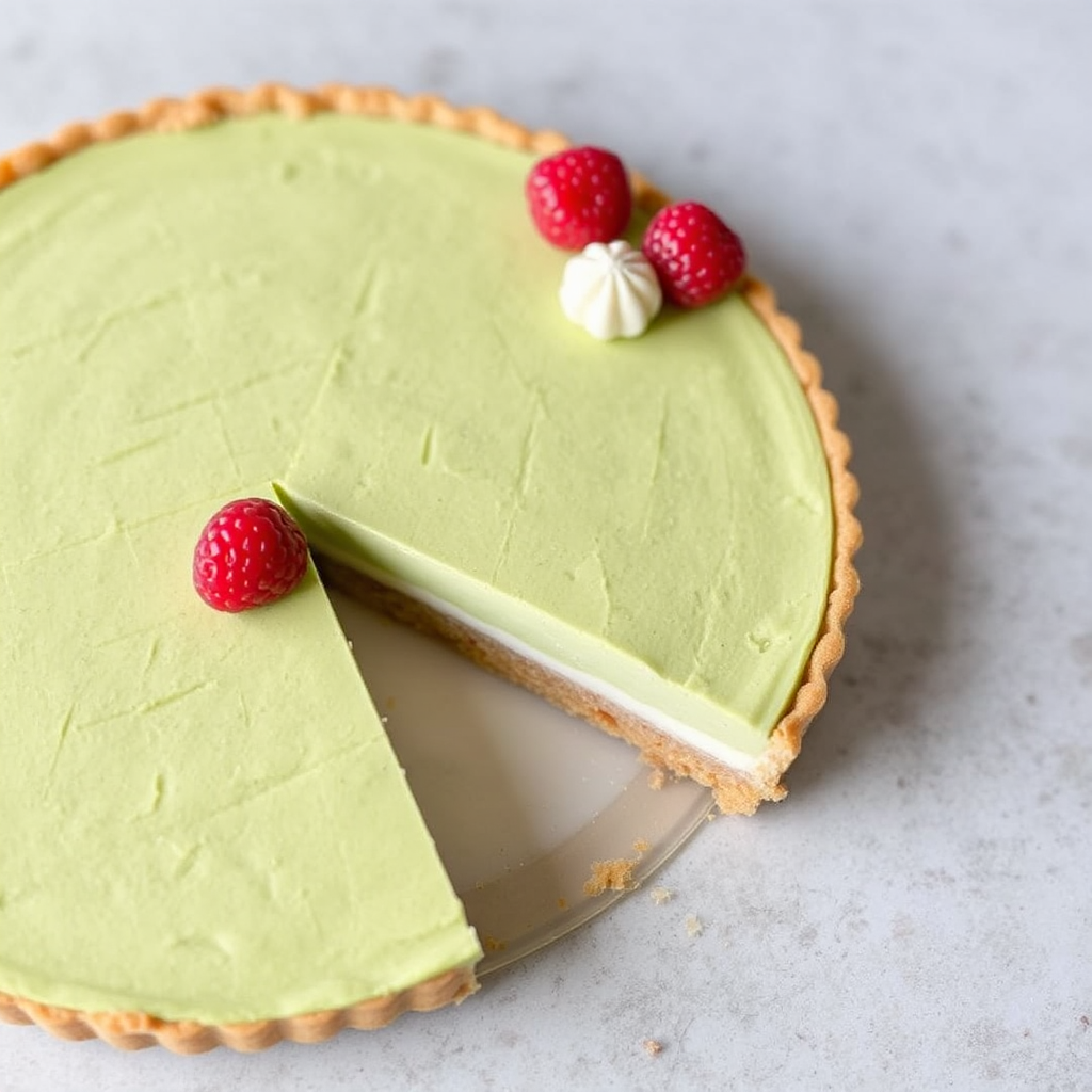 Matcha and White Chocolate Mousse Tart