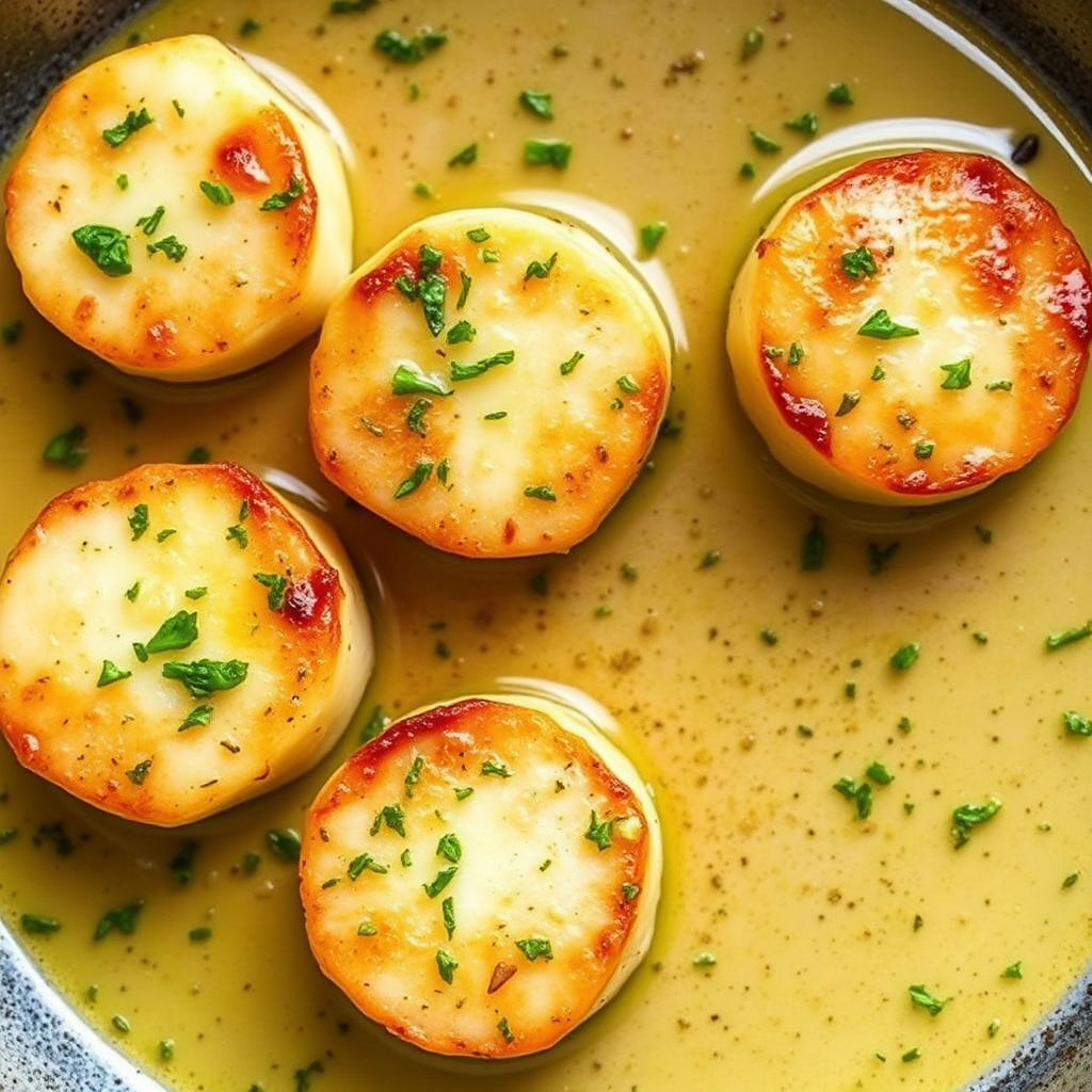 Pan-Seared Scallops with Garlic Butter and Herbs