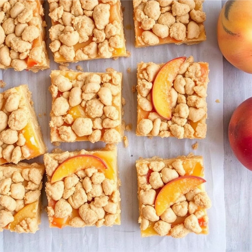 Peach Cobbler Crunch Bars