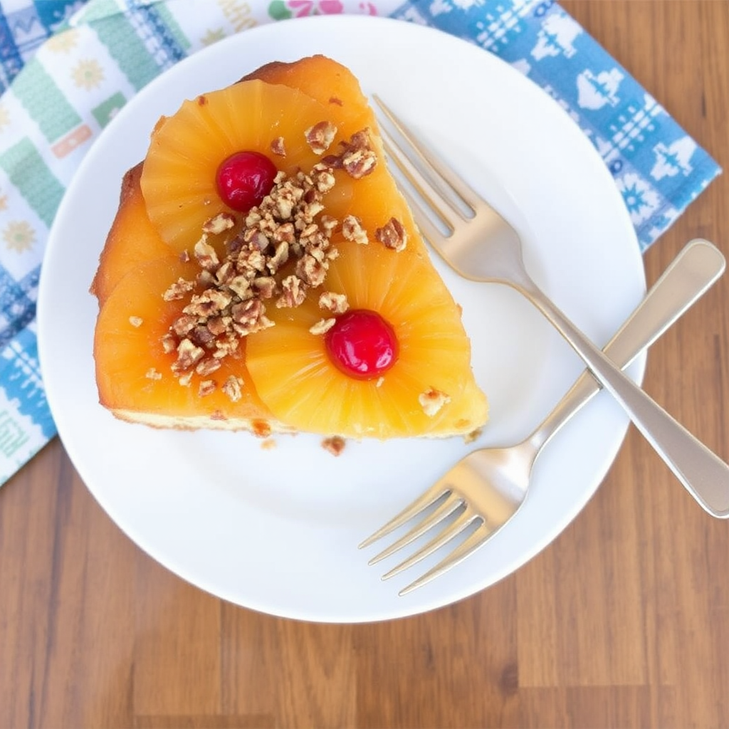 Pineapple Upside-Down Cake with Browned Butter and Pecan Streusel