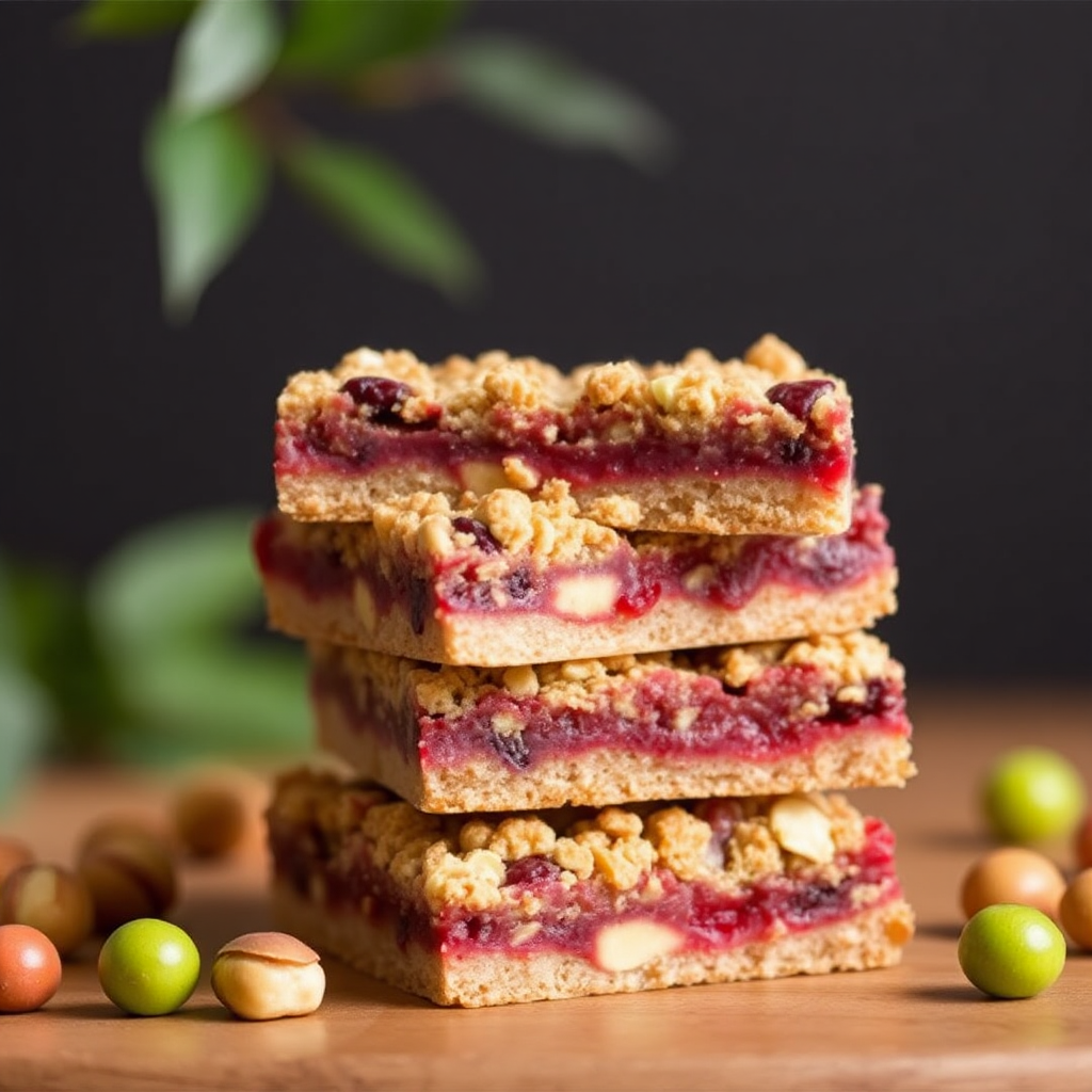 Pistachio and Cherry Crumble Bars