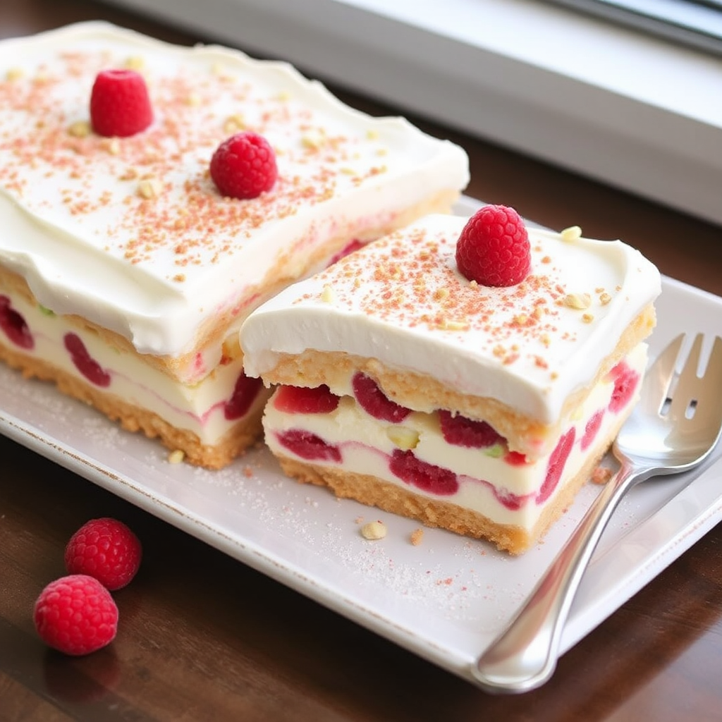 Pistachio and Raspberry Tiramisu