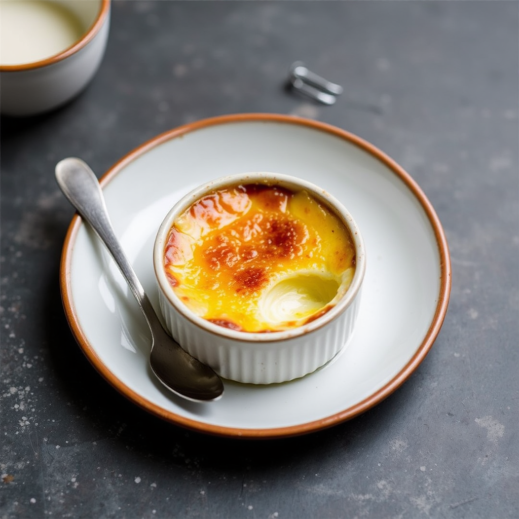 Pistachio and Rosewater Crème Brûlée