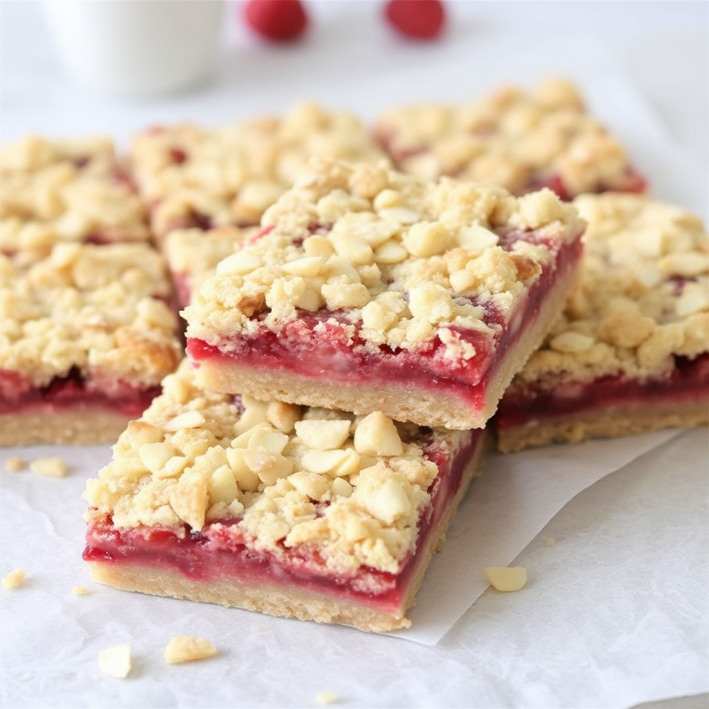 Raspberry Almond Crumble Bars